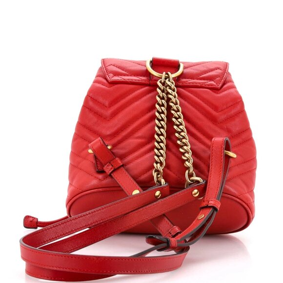 Gucci GG Marmont Drawstring Backpack Matelasse Leather Mini reb-760-091725 - Picture 2 of 8